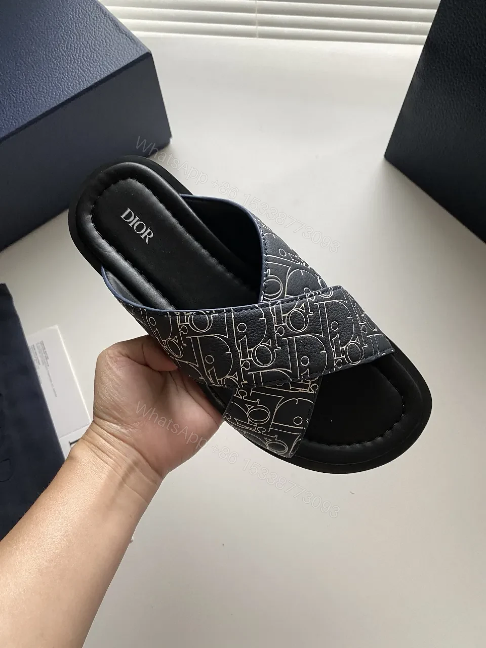 View 5 of Monogram Luxe Slide: Premium Comfort, Unisex Designer-Style