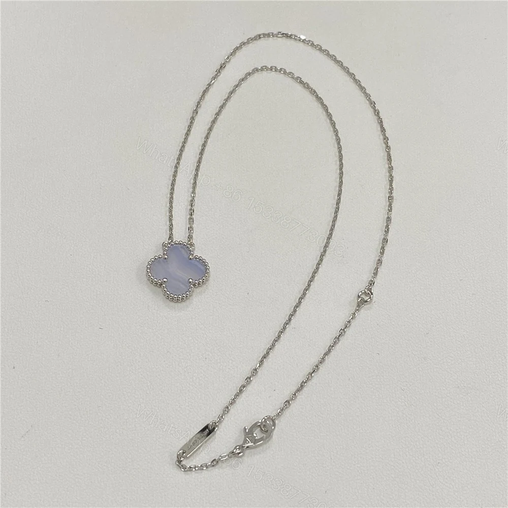 View 2 of Van cleef Arpels Vintage Alhambra Pendant Necklace Chalcedony VCARD34900