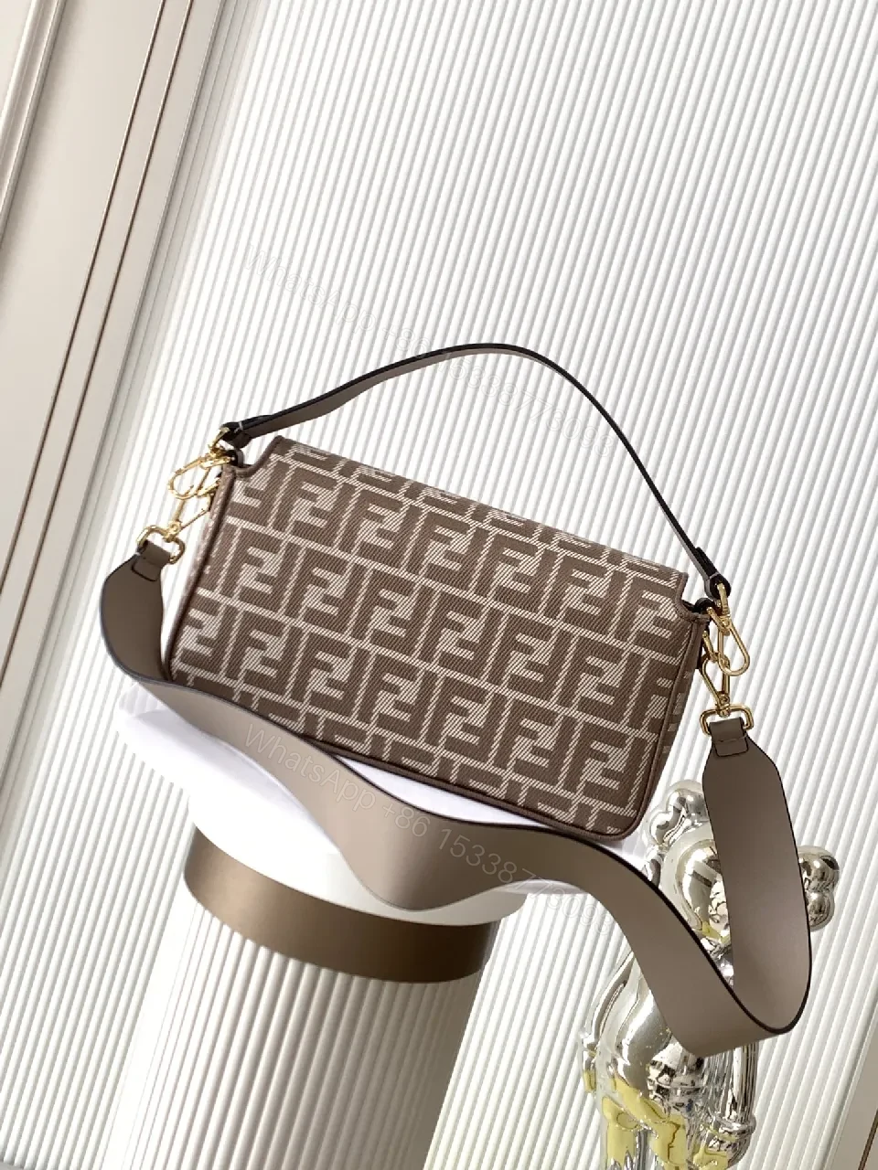View 5 of Chic Monogram Crossbody with Gold Hardware Bag