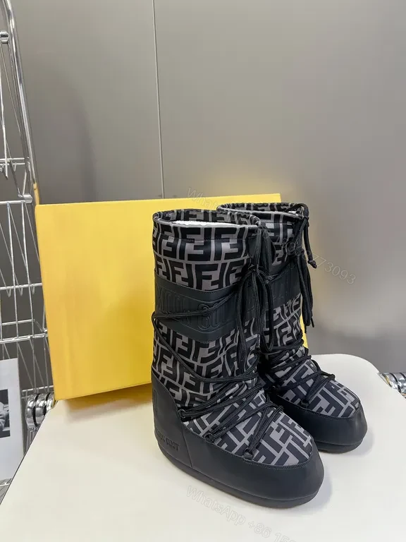 View 5 of Chic Fendi-Style High-Top Snow Boot â€“ All-Weather Luxury