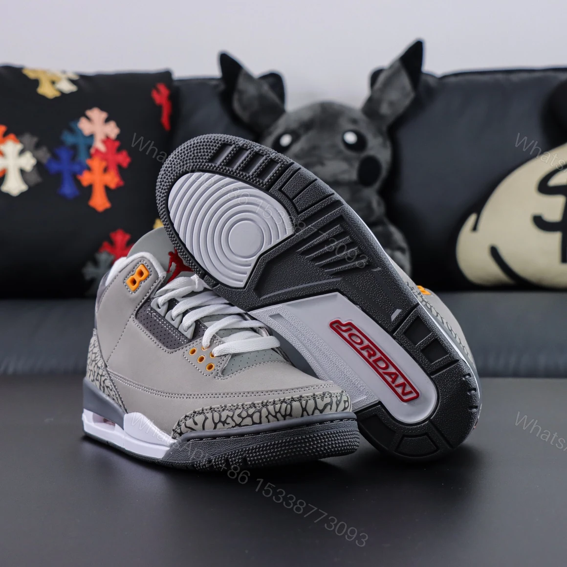 View 3 of Air Jordan 3 Retro “Cool Grey” Reps