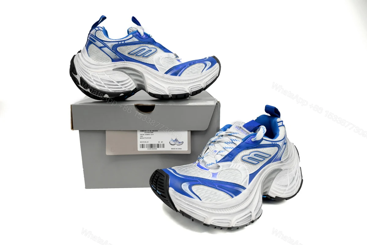 Balenciaga 10 XL White Gray Black White Blue 784342 W2MV2 1214 — view 2