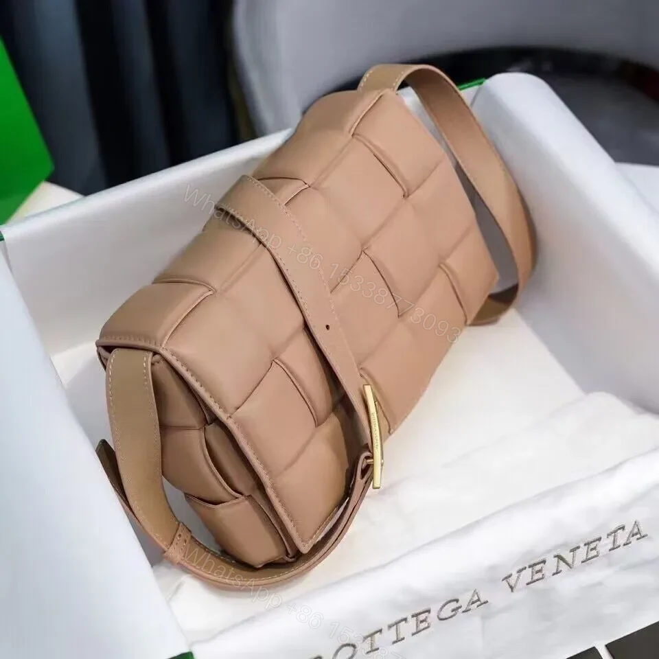 View 3 of Textured Nude Crossbody: Grid-Tufted Vegan Leather, Compact Luxury Crossbody