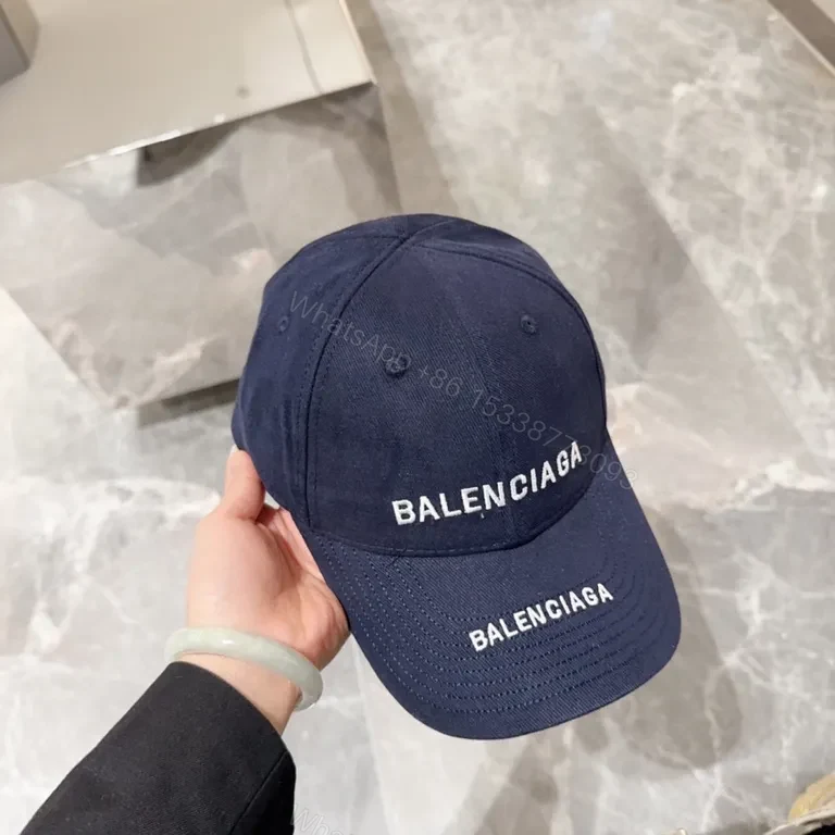 View 7 of Structured Navy Balenciaga Cap: Everyday Luxury Elevation
