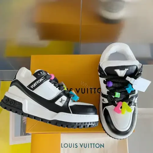 View 3 of LOUIS VUITTON LV TRAINER MAXI SNEAKERS IN BLACK AND WHITE – LSVT337