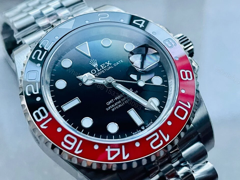 View 3 of GMF Factory 1:1 Rolex GMT Master II 16710 V5 COLA 904L SS 1:1 RED BLACK Bezel Best Edition