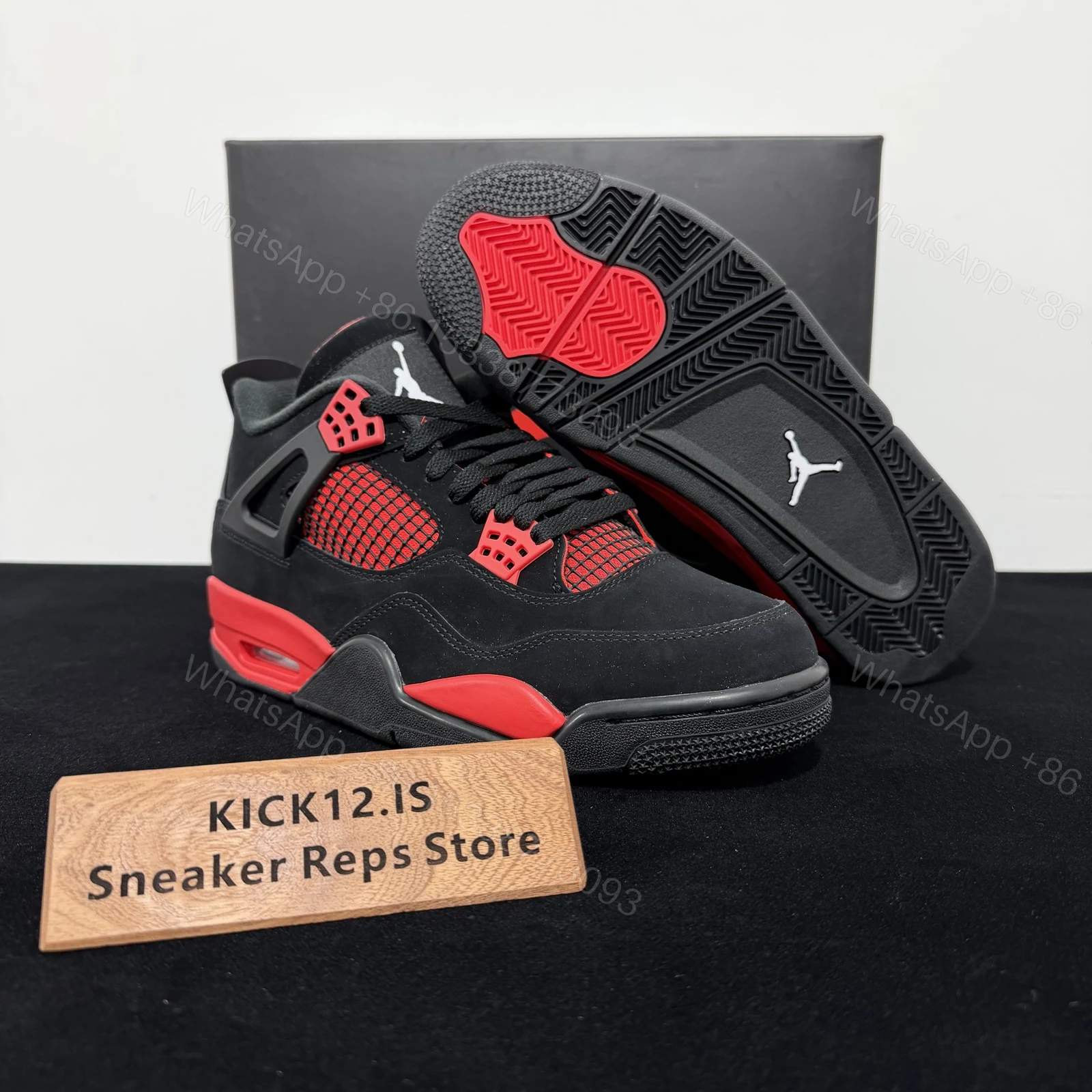 View 3 of Air Jordan 4 Retro Red Thunder Reps