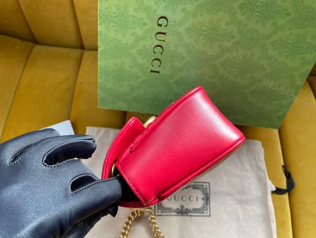 View 8 of Gucci Marmont Replica 11 Women’s Handbag High Quality Red 22cm