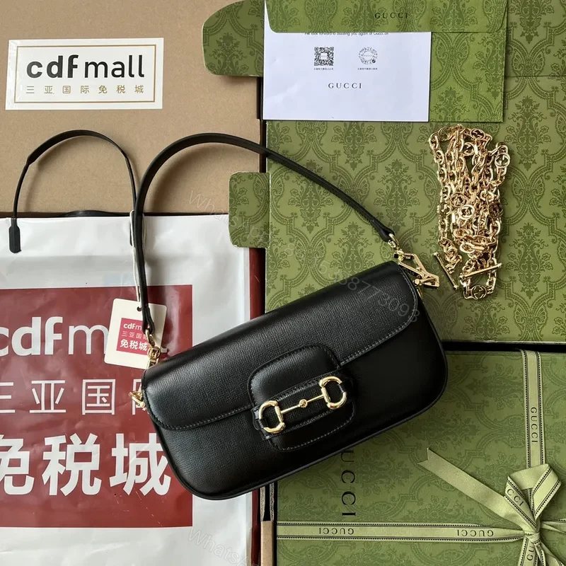 View 2 of Gucci Horsebit 1955 crystals small shoulder bag