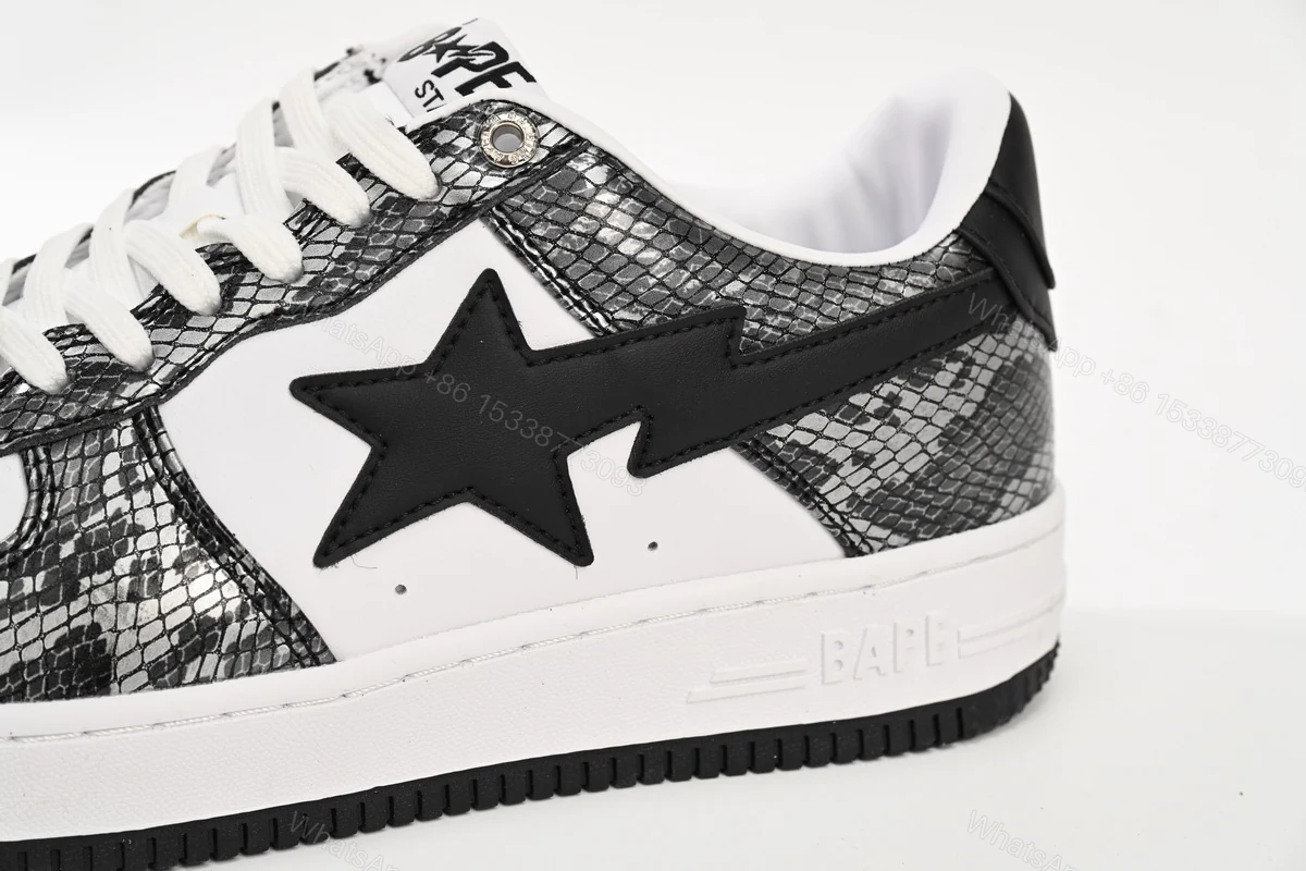 View 13 of A Bathing Ape Bape Sta Low Black Black Snake Skin 1180 191 009
