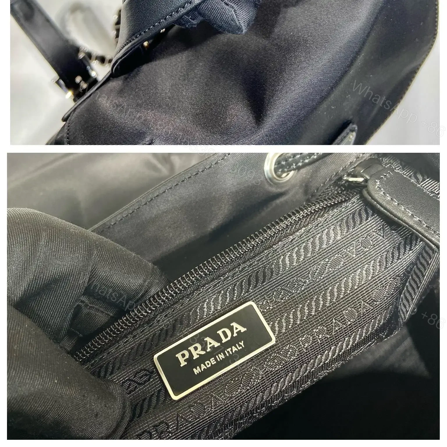 View 10 of 高仿Prada中古背包1BZ830黑色大號免檢版