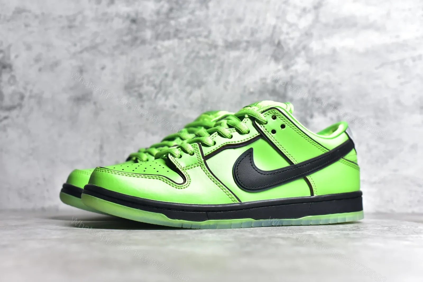 View 2 of Nike SB Dunk Low x Powerpuff Girls Green Replica
