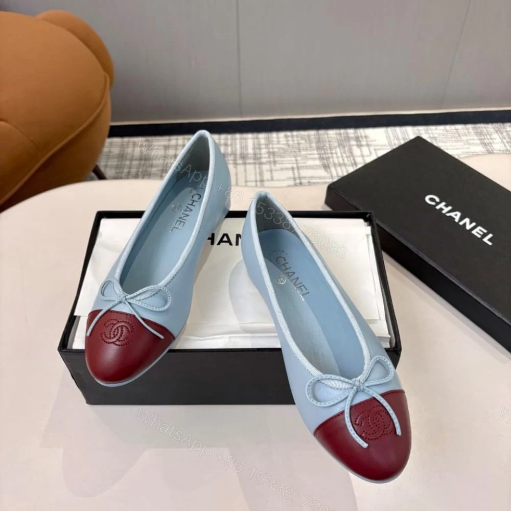 View 4 of Chanel Ballerine Blue Maroon