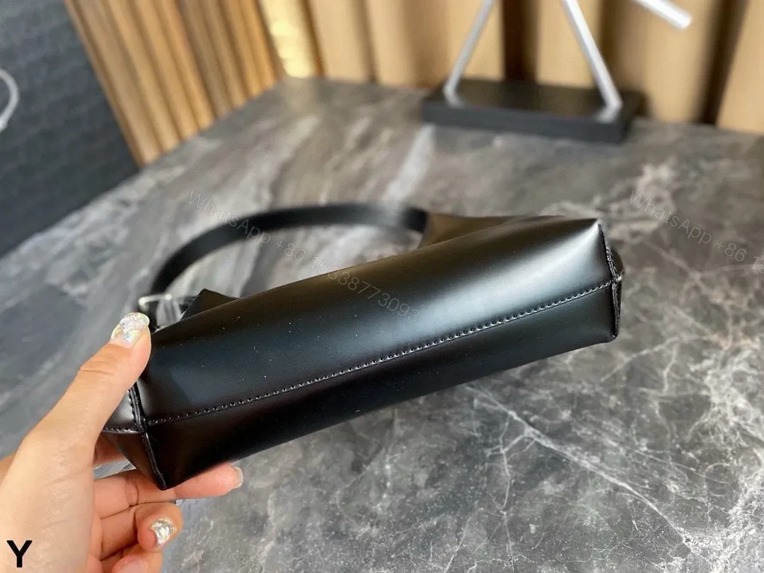 View 5 of CLEO SHOULDER BAG 30 IN BLACK GLOSSY CALFSKIN
