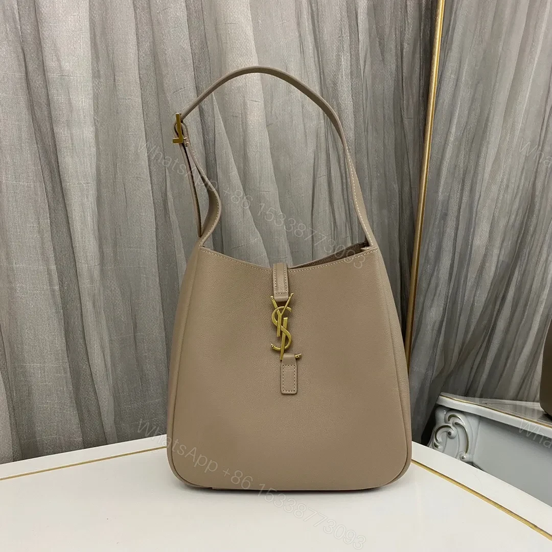 Saint Laurent Le 5 à 7 Supple Hobo Bag Beige Colour — view 1