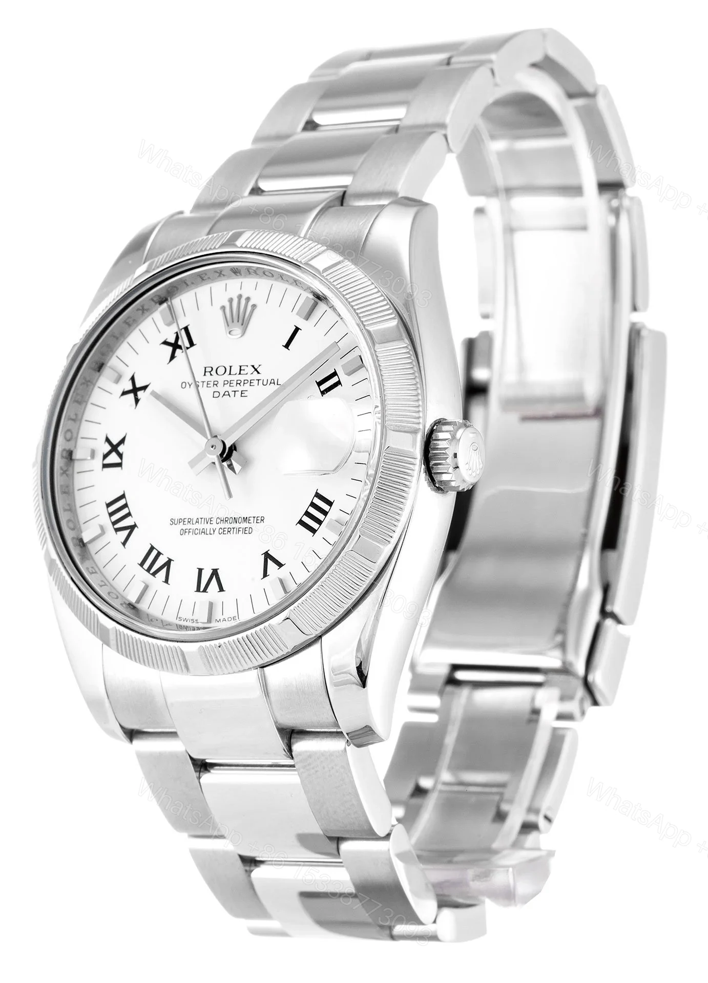 View 2 of Replica Rolex Oyster Perpetual Date White Dial 115210 34 mm