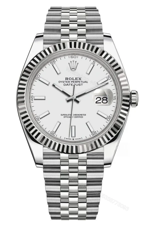 Rolex Datejust M126334-0010 1:1 Replica White Dial Jubilee 41MM 3235 Movement Super Clone Watch — view 1