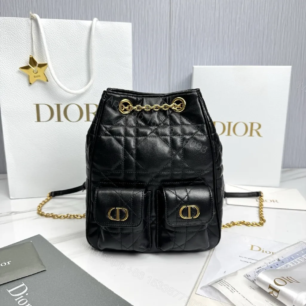 Quilted Mini Backpack: Gold Chain, Structured Luxury, Day-to-Night Carry — view 1