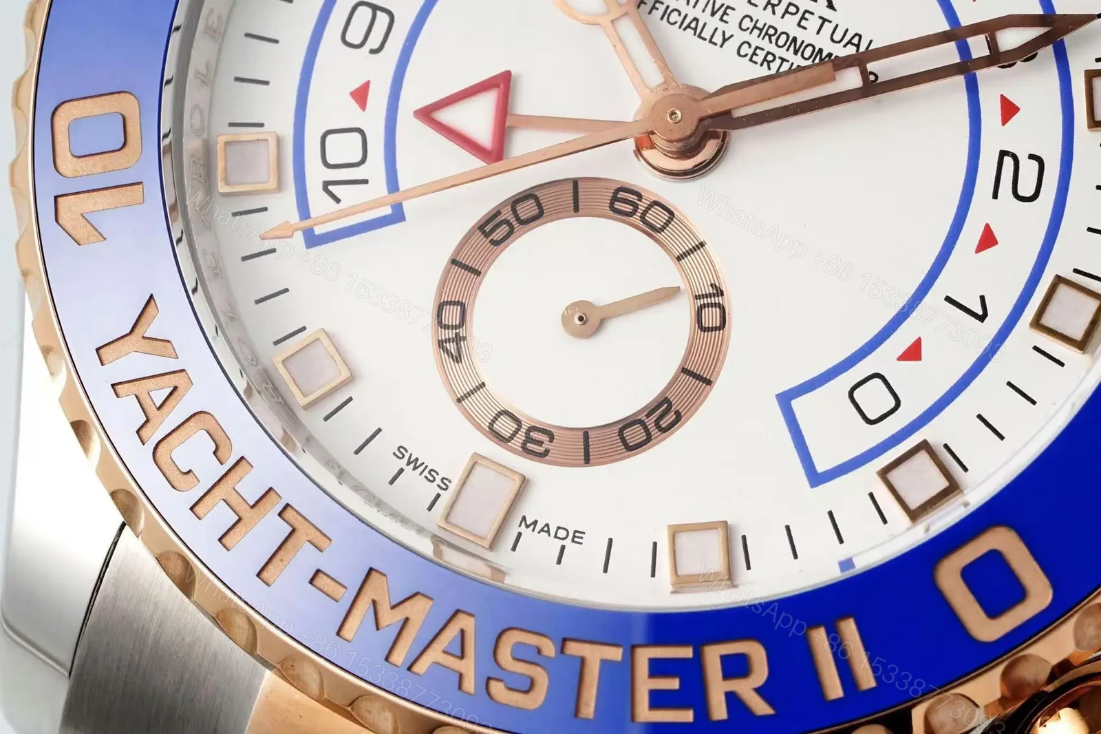 View 6 of Replica yacht master 2 Everose Yacht-Master White 116681
