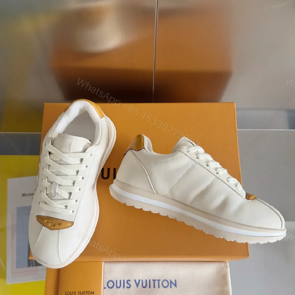 View 5 of Off-White Leather Sneakers: Premium Tan-Accented Everyday Comfort