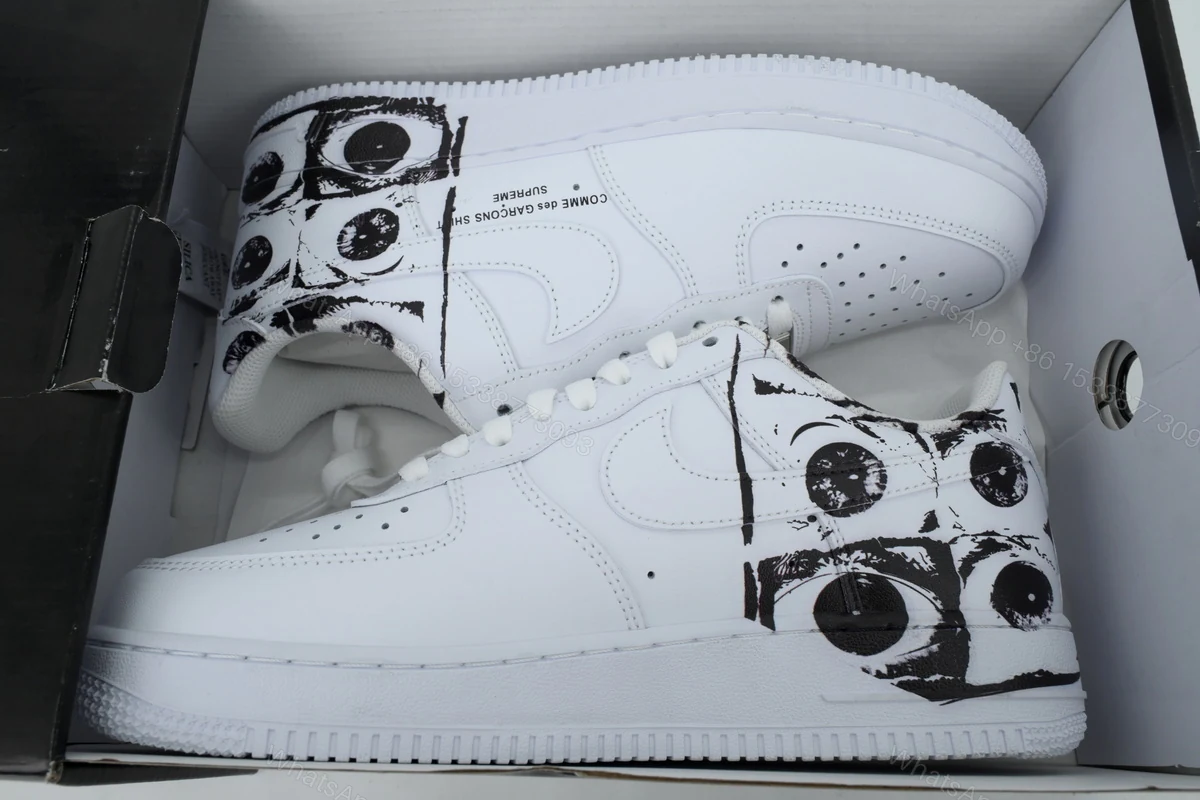 View 5 of Supreme x Comme des Garçons SHIRT x Nike Air Force 1 Low 'Eyes'923044-100