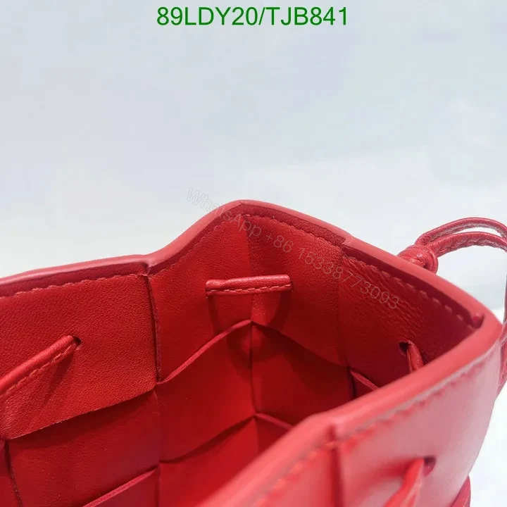 View 9 of Bottega Veneta Red Cassette Bucket Shoulder Bag LK7475