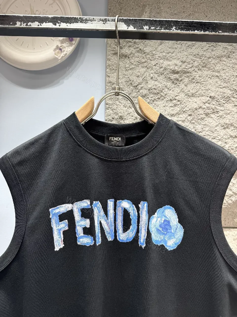 View 4 of Bold Graphic Tank: Luxe Streetwear, Cotton Crewneck, Sleeveless Top