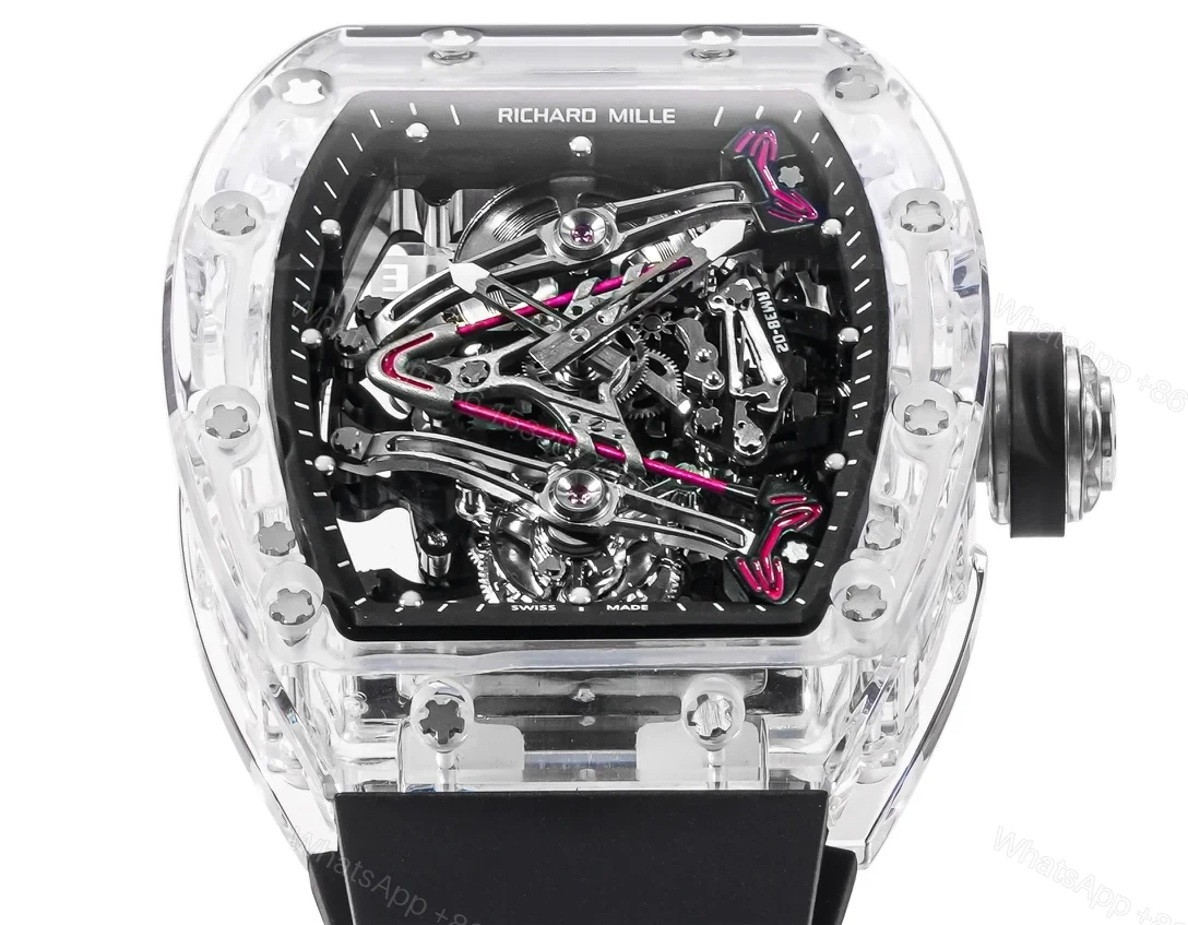 View 5 of Richard Mille RM38-02 Crystal Pink Skeleton Tourbillon Watch RM38-CR-PK