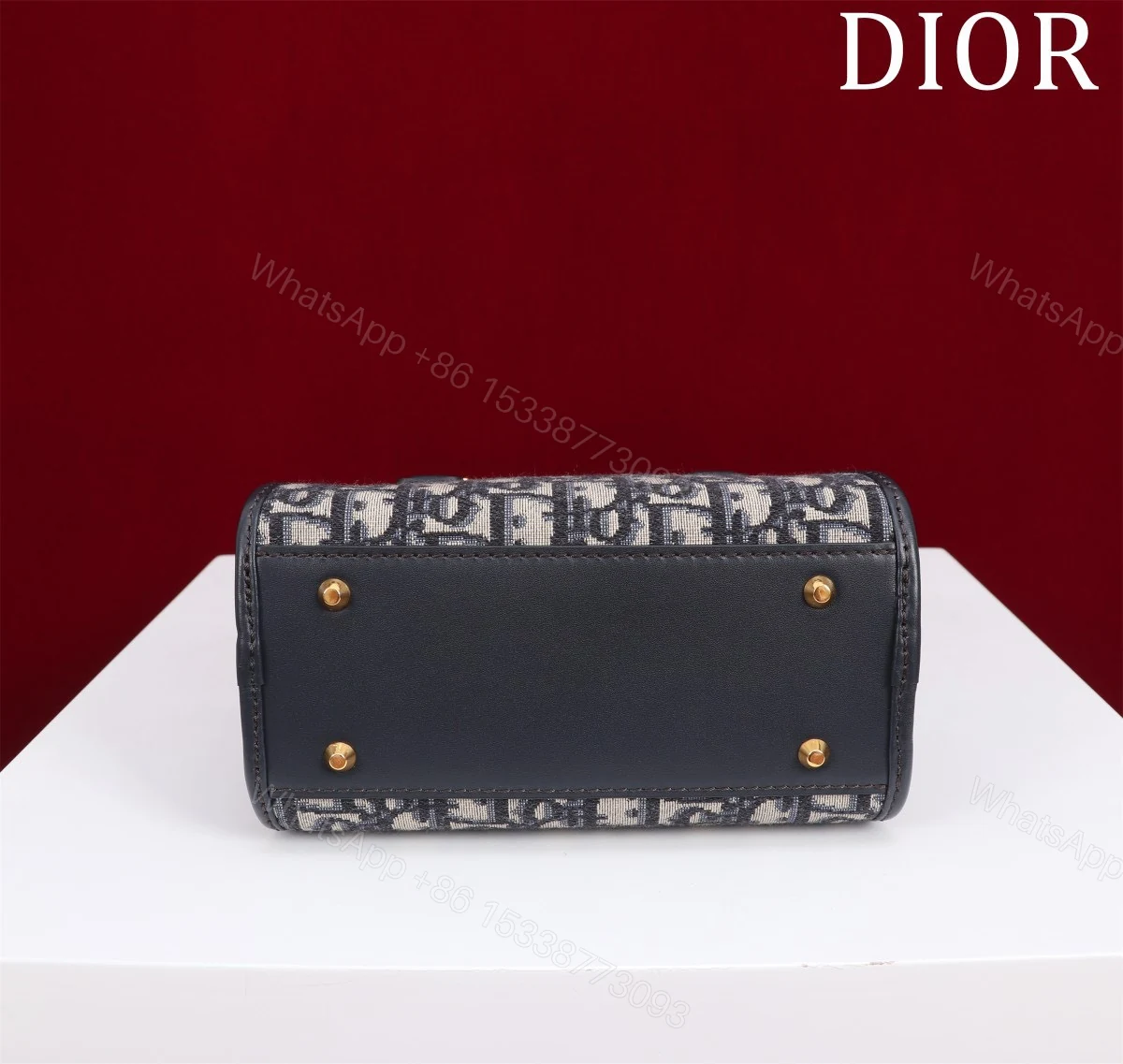 View 3 of Dior 30 Montaigne Women’s Handbag Oblique Fabric 18.5x16x10cm
