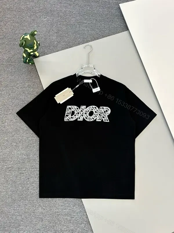 Black Cotton DIOR Graphic Tee—Premium Streetwear Essential — view 1