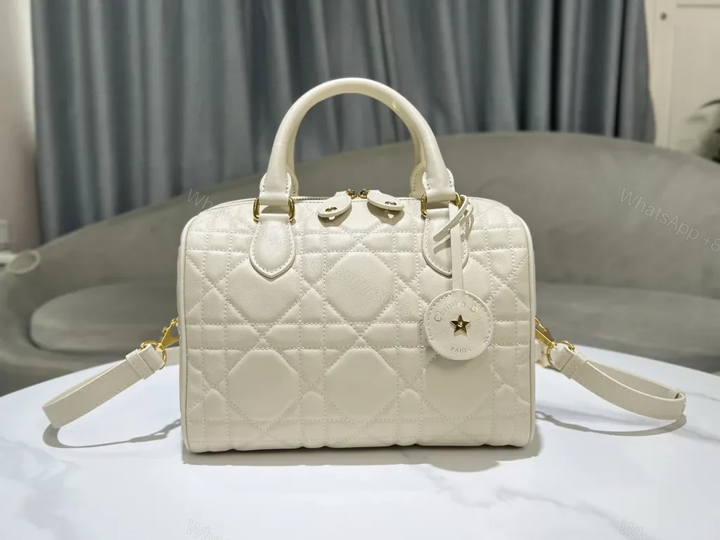 View 7 of Chic Quilted Mini Satchel â€“ Luxury Dior-Inspired Carryall