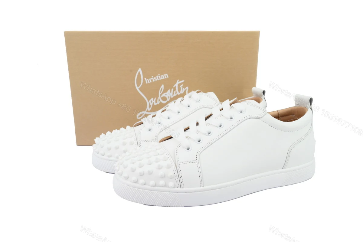 Christian Louboutin Louis Junior Spikes White 11305733047 — view 2