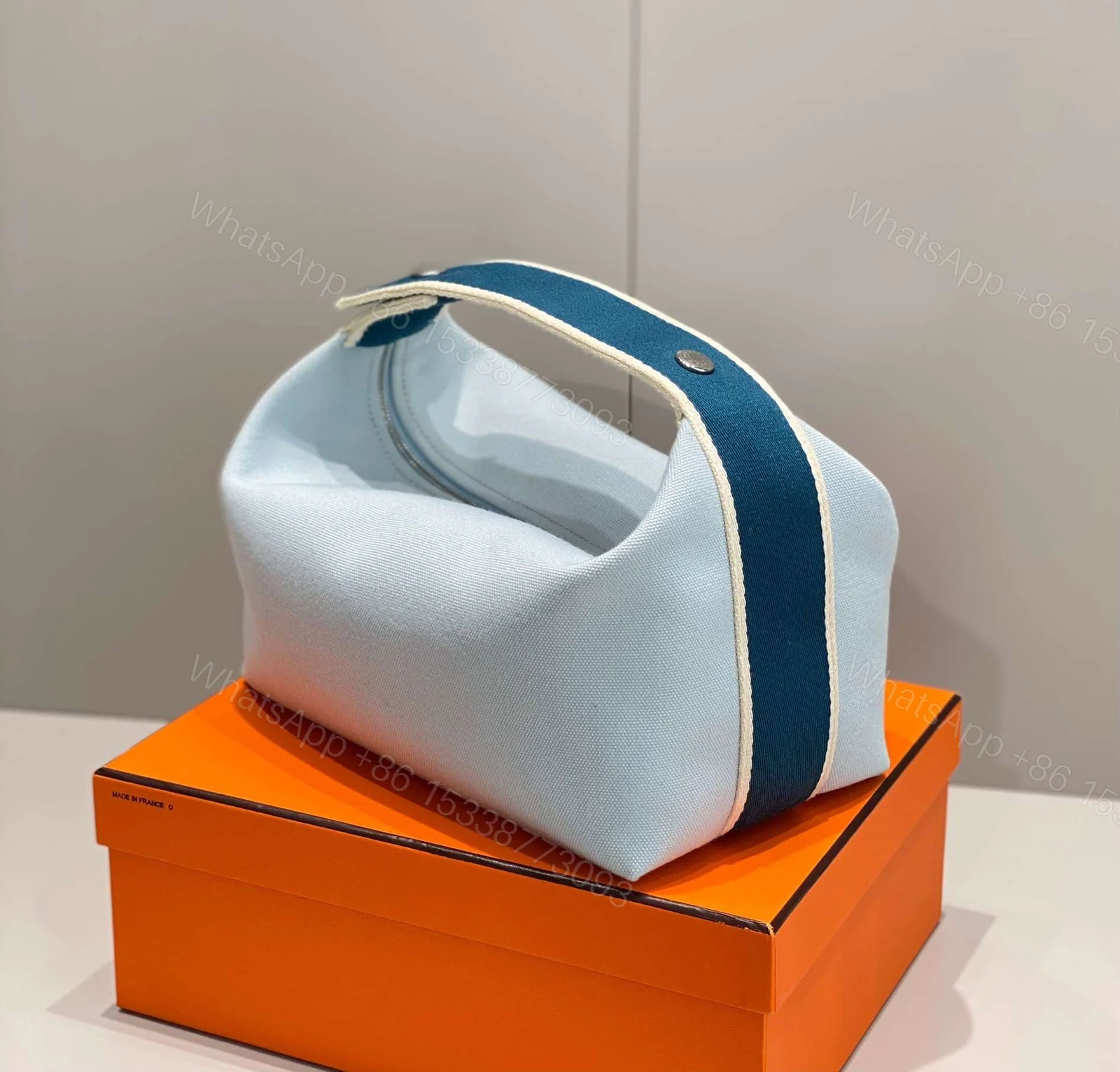 View 4 of Hermes Bride A Brac PM Woman’s Clutch Bag Blue Handbags 12x20x10cm