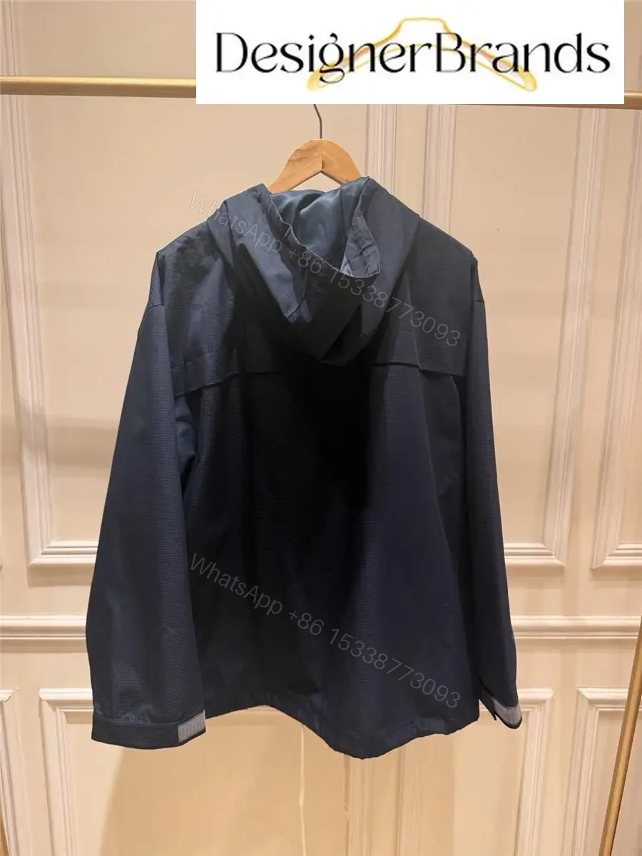 View 8 of Miu Miu Dark Blue Drawstring Hooded Parka