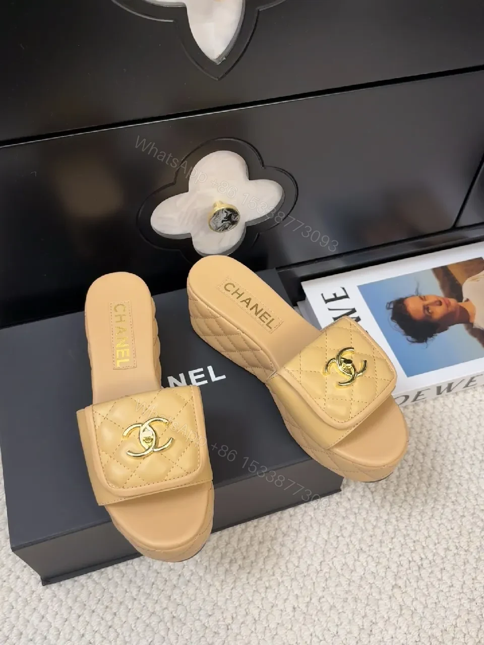 View 9 of Quilted Beige Slide Sandals – Elevated Casual Luxe