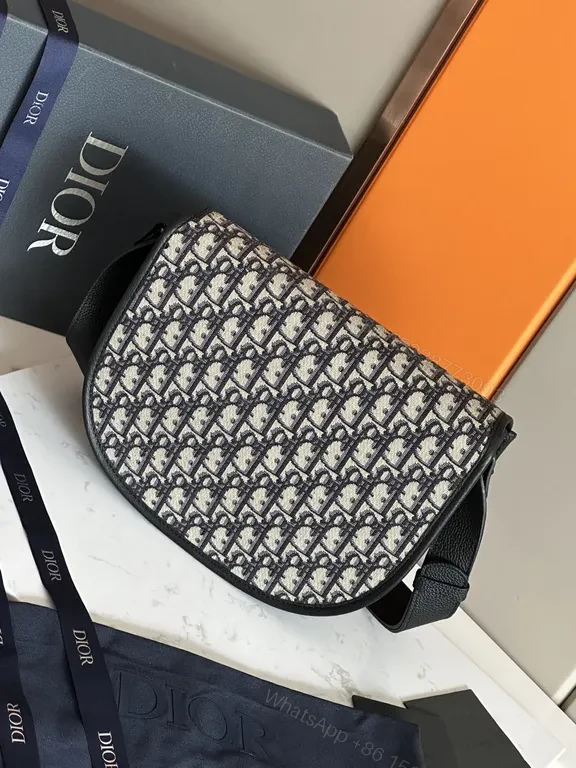 View 3 of Monochrome Oblique Crossbody â€” Grayscale Dior Oblique Range Bag