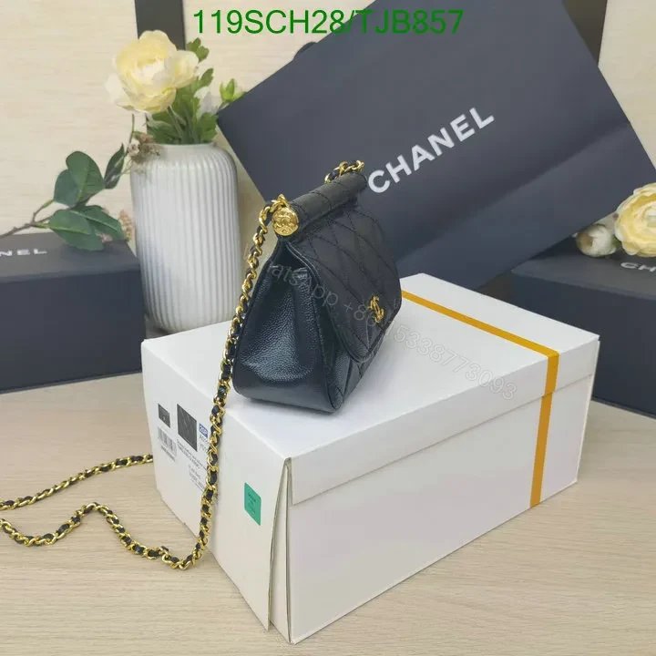 View 2 of Chanel Micro Bag in Genuine Leather with Black Design M78901