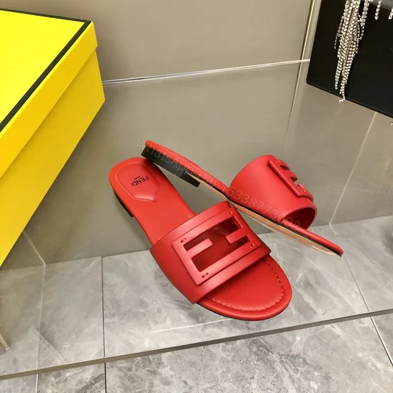 View 7 of Bold Red Leather Sandals with Signature Hardware Strap