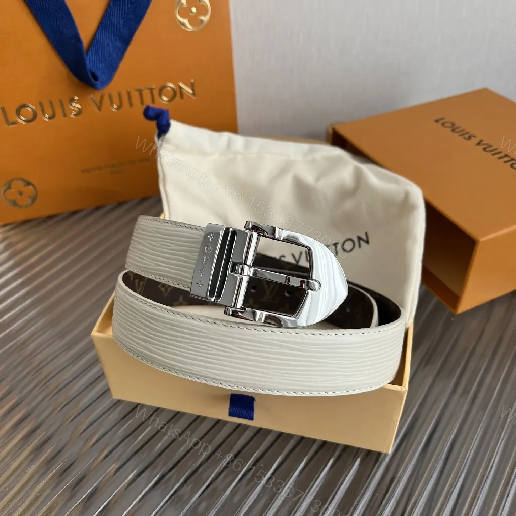 View 3 of Monogram-Texture Belt: Subtle Luxury, Everyday Versatility