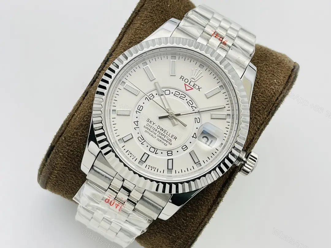 View 3 of Rolex Sky-Dweller White Dial Jubilee Replica 42mm 336934-0003