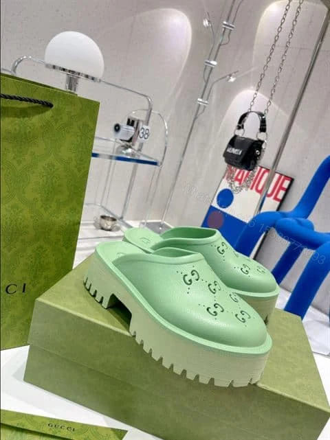 View 2 of GUCCI WONMEN’S PLATFORM PERFORATED G SANDAL – SDG019