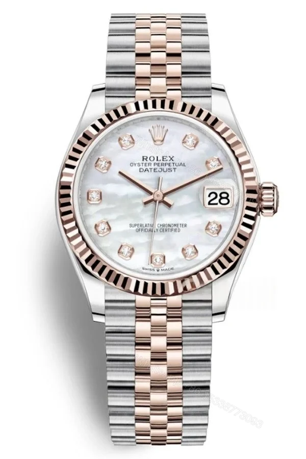 Rolex Datejust M278271-0026 1:1 Replica Rose Gold Mother of Pearl Dial Jubilee 31MM 2236 Movement Super Clone Watch — view 1