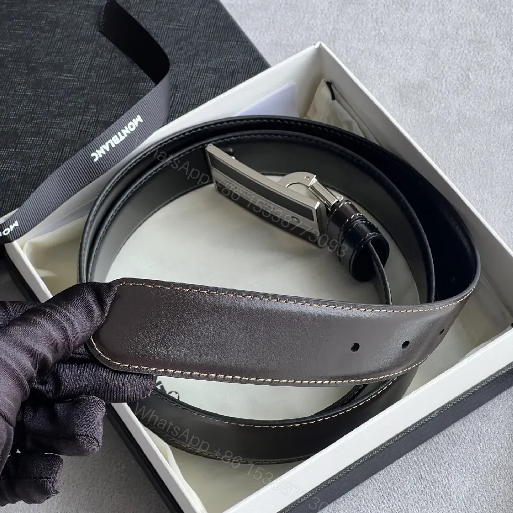 View 4 of Refined Leather Belt with Signature Buckle — Everyday Luxury