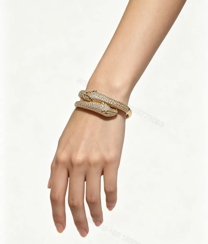 View 9 of Cartier Replica Panthère Double Head Pavé Bracelet