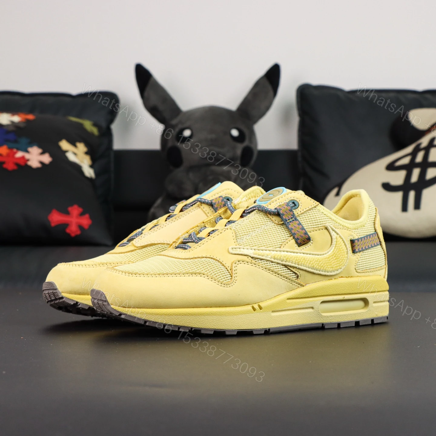 View 8 of Air Max 1 Travis Scott Cactus Jack Saturn Gold Reps