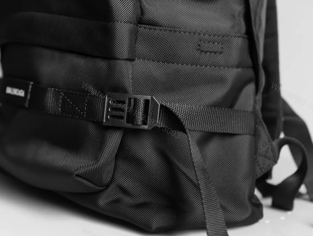 View 4 of Black Nylon Tactical Backpack â€“ Premium Street-Sleek, 22â€“28L