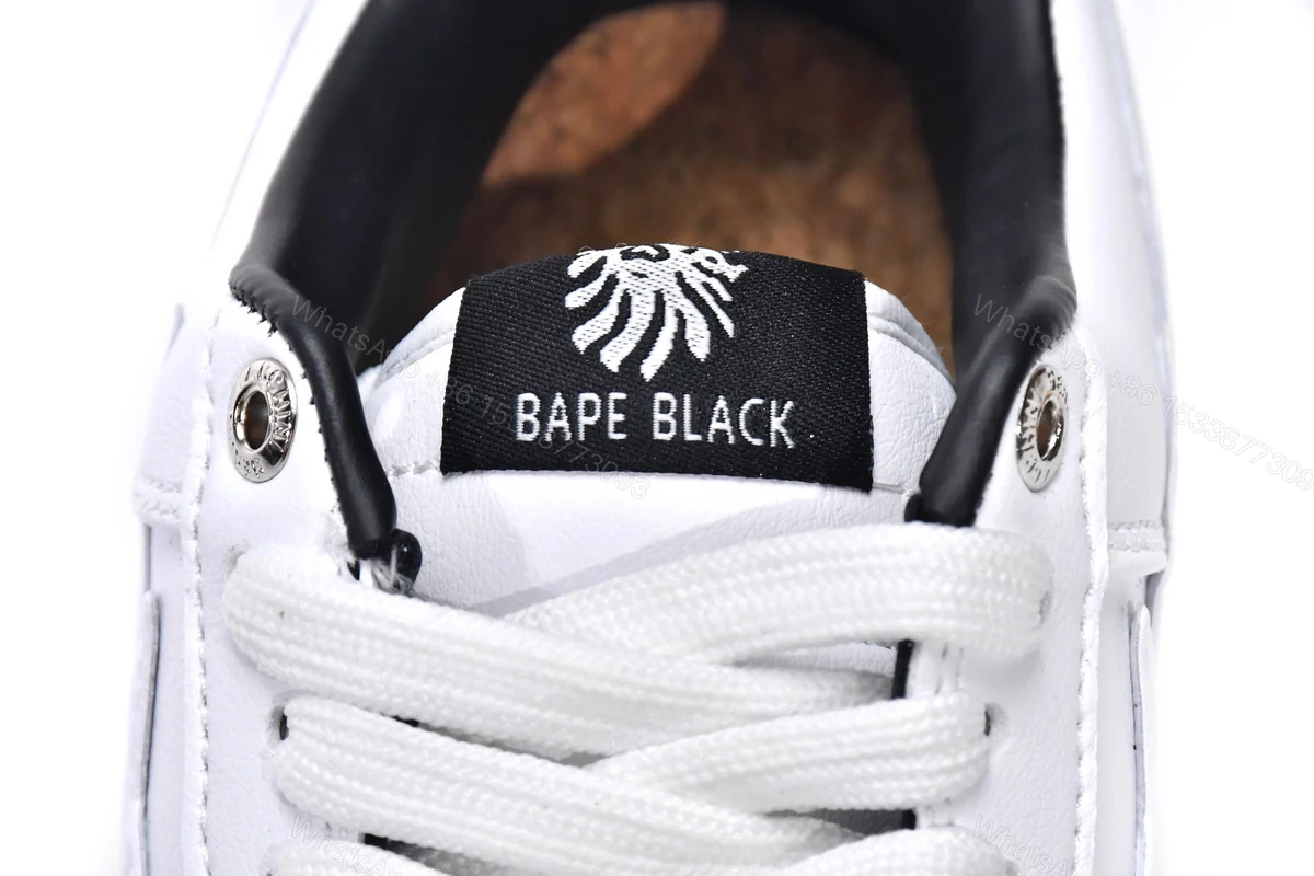 View 8 of Cheap Fake Bape Sta Low White Black 1H70-191-022(BapeSta)