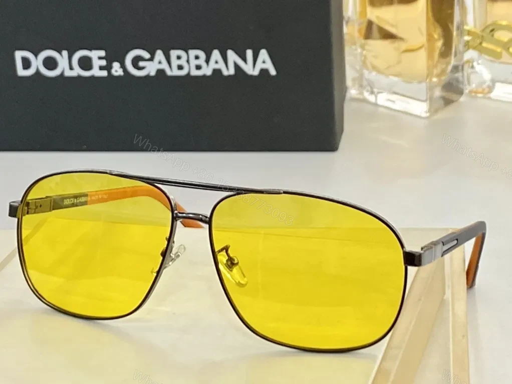 View 6 of Dolce & Gabbana Aviator Sunglasses â€“ UV400, Metal Frame, 6 Lenses