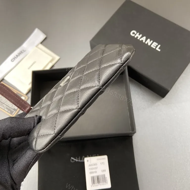 View 8 of Chanel-Inspired Black Quilted Wallet: Compact Luxury Accessory