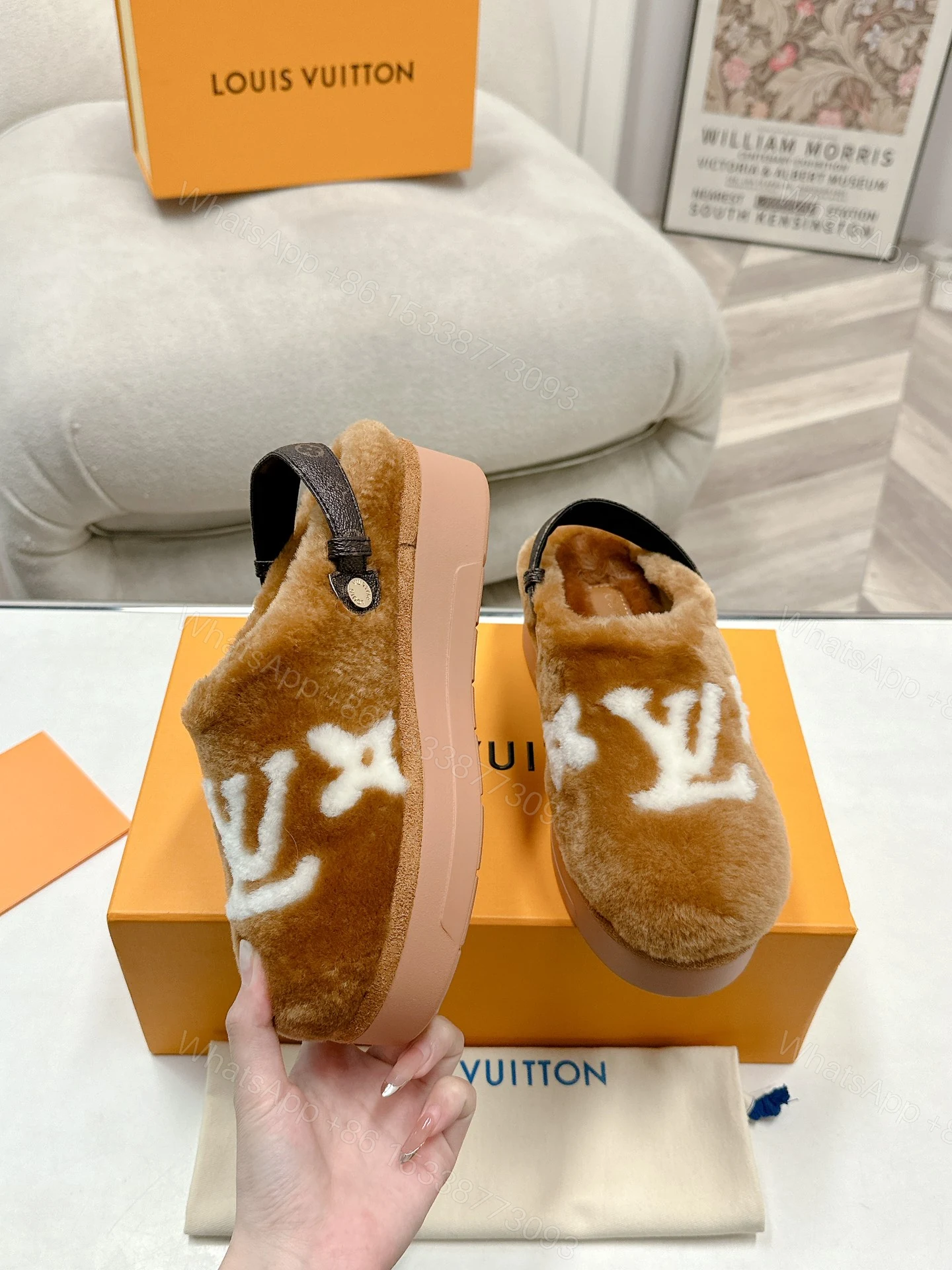 View 3 of LOUIS VUITTON ASPEN COMFORT CLOG CAMEL BROWN 1ADC2B